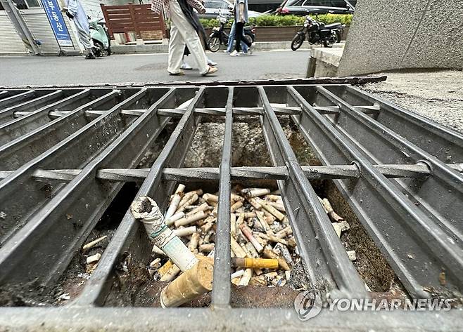 버려진 담배꽁초들 [연합뉴스 자료사진]