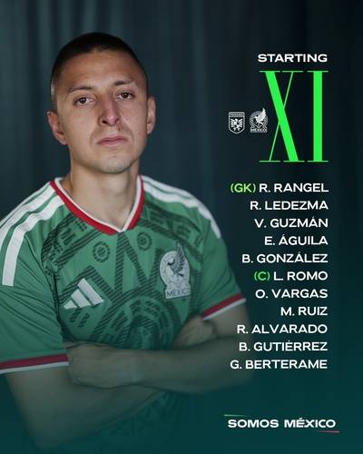 멕시코 축구대표팀의 파나마전 선발 출전 선수 명단. [멕시코축구협회 SNS. 재판매 및 DB 금지]