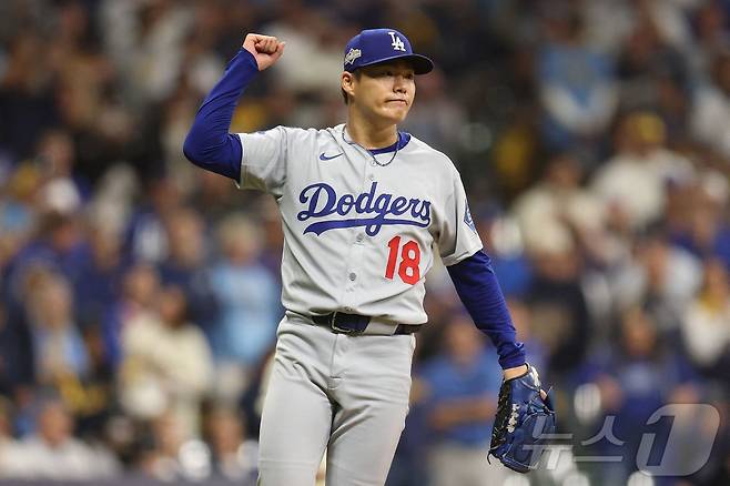 LA 다저스 야마모토 요시노부. ⓒ AFP=뉴스1