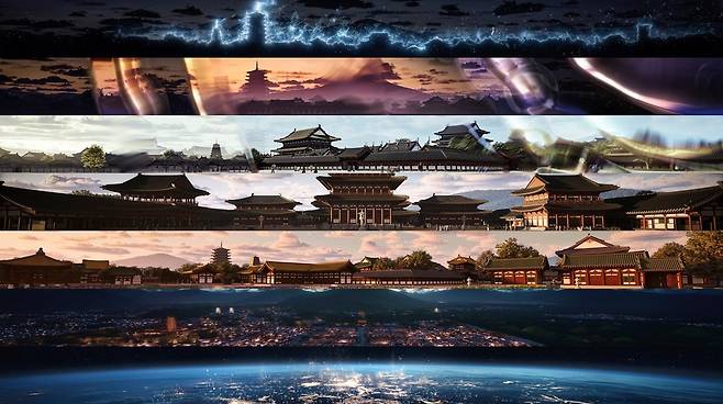 미·중 정상의 의전 배경으로 활용된 문화유산기술연구소(TRIC)의 신라왕경 디지털 데이터.