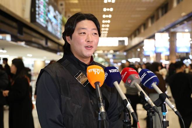 김포공항에서 만난 김범수.KIA 타이거즈 제공