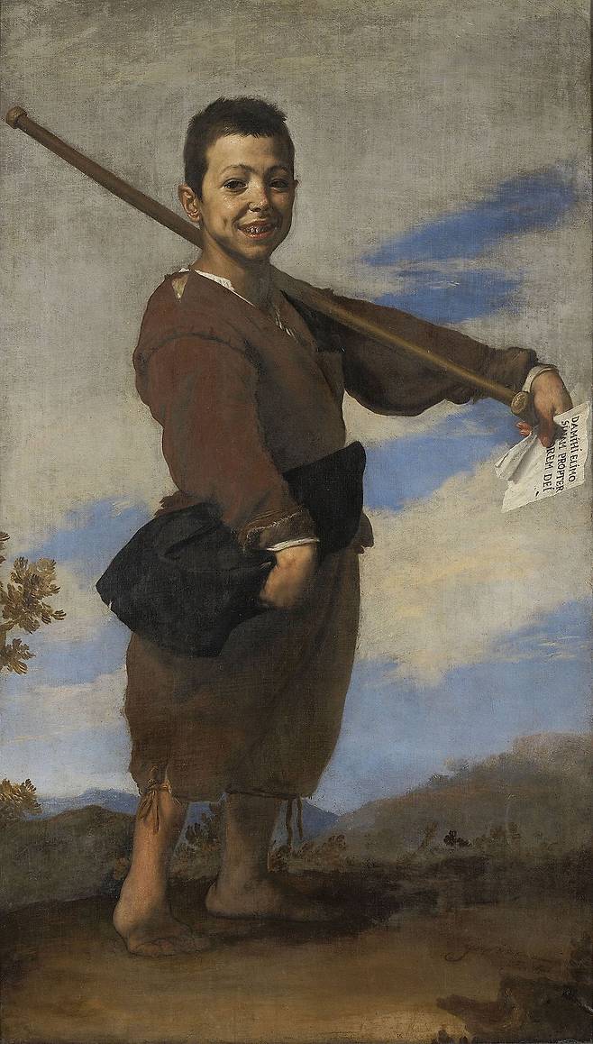 내반족 소년 (1642). 기형적인 발을 갖고 태어났지만 당당하게 미소 짓는 소년을 통해, 현실 속에서 숭고함을 찾아냈던 주세페식 예술의 정수를 보여준다. / 프랑스 루브르 박물관
