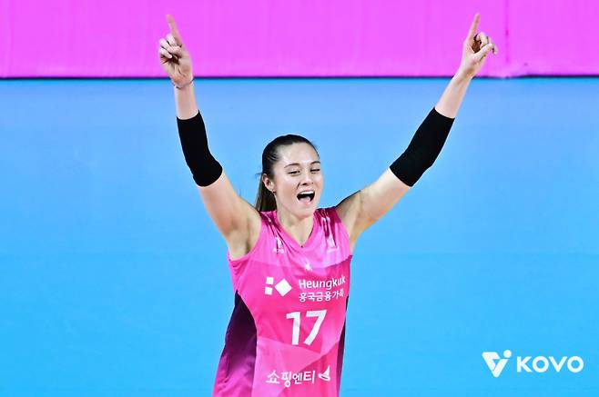 흥국생명 레베카. 한국배구연맹 제공
