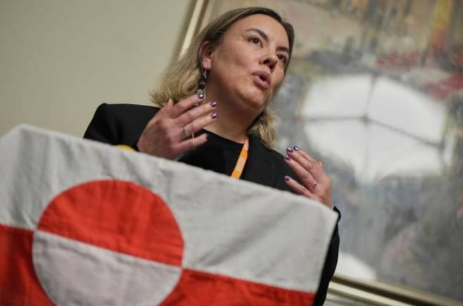 나야 나타니엘센 그린란드 상무장관. 연합뉴스