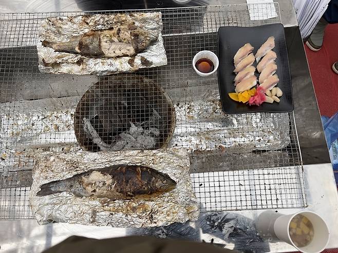 산천어구이와 산천어초밥 / 사진= 문서연 여행+ 기자