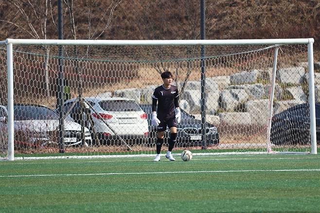 ▲ 중앙대 골키퍼 우규정. ⓒ한국대학축구연맹
