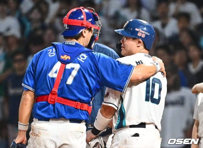 2024시즌 강민호(왼쪽)와 박세혁.