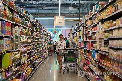 미 로스앤젤레스의 한 슈퍼마켓 [EPA 연합뉴스 자료사진. 재판매 및 DB 금지]