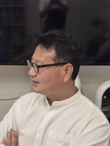 연합뉴스와 인터뷰 중인 FPF 공동 대표 [윤근영 기자 촬영]