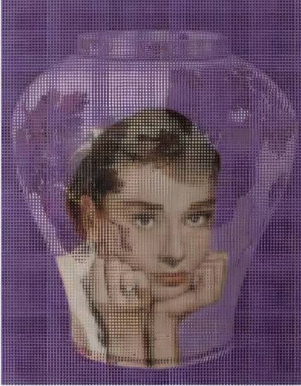 김중식 작가 작품. 달항아리와 오드리햅번.