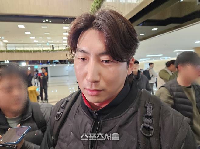 KIA 나성범이 23일 김포국제공항에서 2026 스프링캠프 출발에 앞서 인터뷰에 응했다. 김포국제공항 | 김동영 기자 raining99@sportsseoul.com