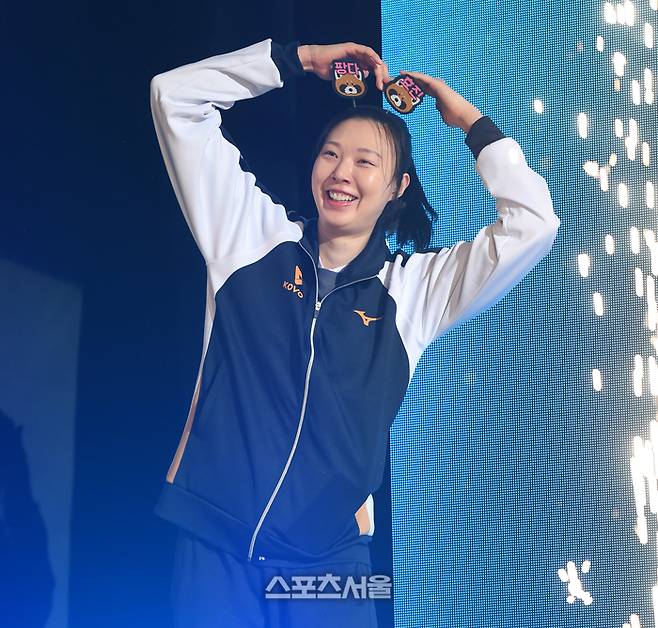 양효진이 25일 춘천 호반체육관에서 열린 2025-2026 V-리그 올스타전에 입장하고 있다.  2026. 1. 25. 춘천 | 최승섭기자 thunder@sportsseoul.com