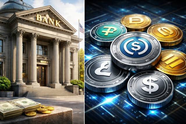 은행과 스테이블코인 (사진=챗GPT)