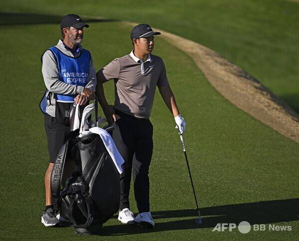 2026년 미국프로골프(PGA) 투어 더 아메리칸 익스프레스에 출전한 김주형 프로. 사진제공=ⓒAFPBBNews = News1 (사진을 무단으로 사용하지 마십시오.)