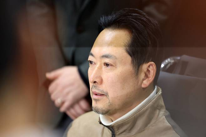 장동혁 국민의힘 대표가 국회 중앙홀에서 22일 낮 8일째 이어간 단식을 종료하며 입장을 밝히고 있다. 김영원 기자 forever@hani.co.kr