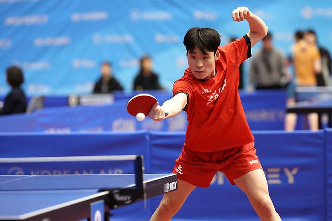 장우진.&nbsp; &nbsp; 사진=대한탁구협회 제공&nbsp;