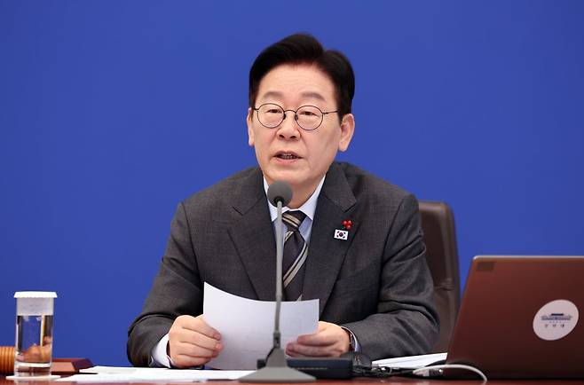 이재명 대통령이 20일 청와대 본관에서 열린 제2회 국무회의에서 발언하고 있다. / 사진=김범준 기자