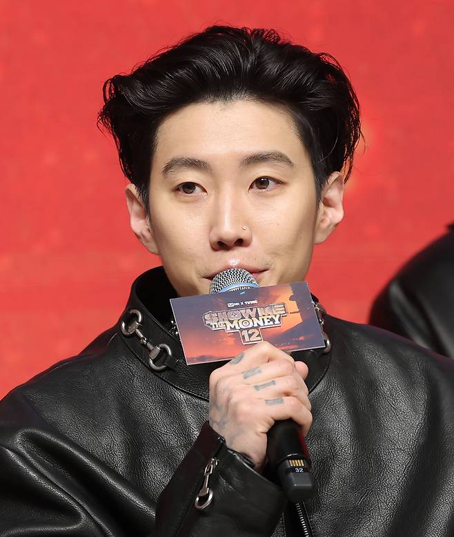 Rapper and producer Jay Park speaks during a press conference for the twelfth season of Mnet's "Show Me The Money" (2012-) held in southern Seoul on Jan. 15. [NEWS1]