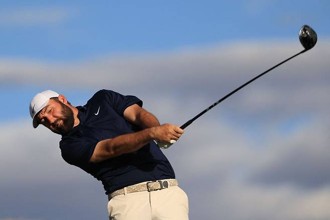 25일(한국시간) 미국 캘리포니아주 라킨타CC에서 열린 PGA투어 시즌 두 번째 대회 아메리칸 익스프레스 3라운드에서 1타차 공동 2위에 자리한 스코티 셰플러. AFP연합뉴스