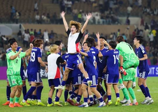 U-23 아시안컵 2연패 한 일본. 사진[신화=연합뉴스]