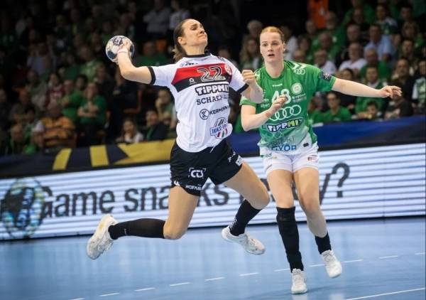사진 2025/26 EHF 여자 핸드볼 챔피언스리그 교리 아우디와 데브레첸 경기 모습, 사진 출처=유럽핸드볼연맹