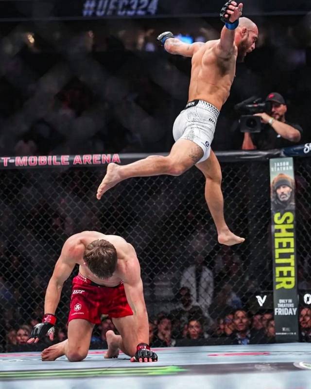 제앙 실바는 25일(한국시간) 미국 네바다주 라스베거스 T-모바일 아레나에서 열린 아놀드 앨런과의 UFC 324 페더급 매치에서 3라운드 만장일치 판정승을 거뒀다. 사진=홈 오브 파이트 SNS