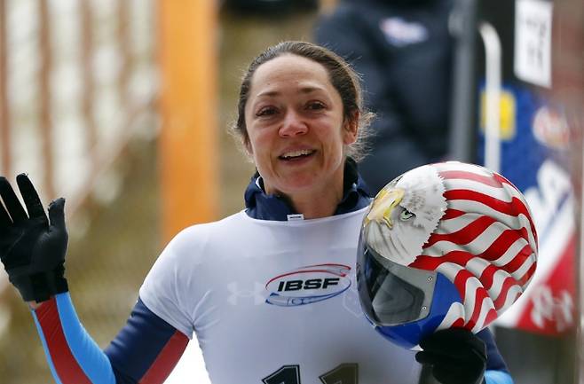 미국 여자 스켈레톤 '베테랑' 케이티 울랜더. 연합뉴스