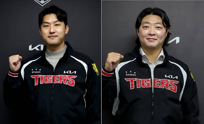 홍건희와 김범수. KIA 타이거즈 제공