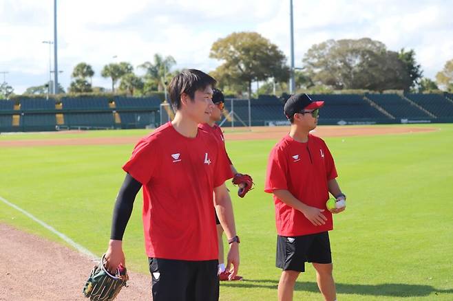 ▲ 올 시즌 SSG 선발진의 히든카드로 가장 큰 기대를 모으고 있는 타케다 쇼타 ⓒSSG랜더스