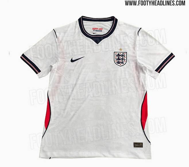 잉글랜드 축구대표팀의 새 유니폼 추정 사진. /사진=풋티 헤드라인 갈무리