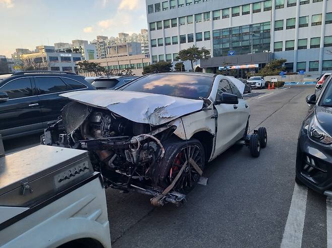 음주운전 차량을 압수한 모습. <경기남부경찰청 제공>