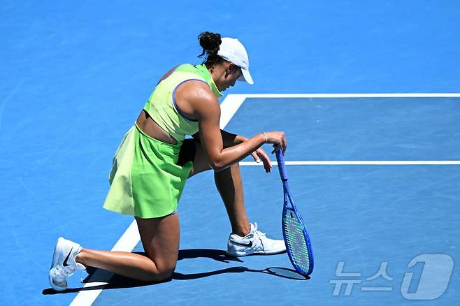 매디슨 키스는 2026 호주오픈 여자 단식 16강에서 탈락했다. ⓒ AFP=뉴스1