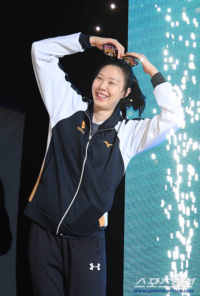 2025-2026 V리그 올스타전이 25일 춘천시 호반체육관에서 열렸다. 양효진이 퍼포먼스를 펼치고 있다. 춘천=박재만 기자 pjm@sportschosun.com/2026.01.25/