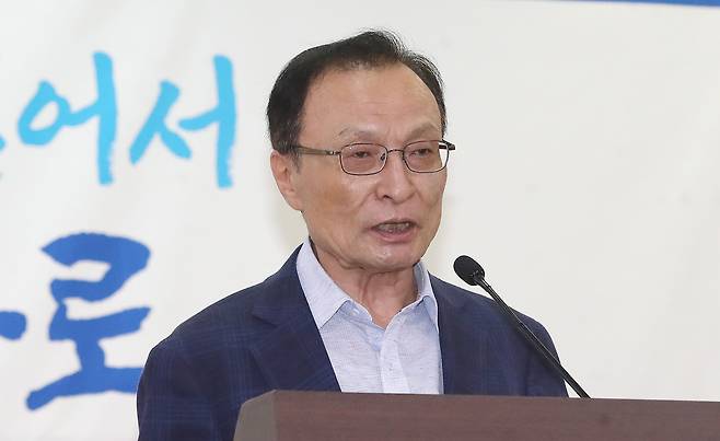 이해찬 더불어민주당 상임고문이 지난 2023년 6월 국회 의원회관에서 열린 6.15 남북공동선언 23주년 기념 토론회에서 인사말을 하는 모습. /뉴스1