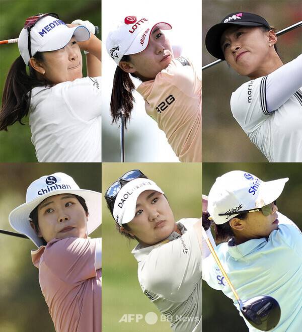 미국여자프로골프(LPGA) 투어 2026시즌 개막전 힐튼 그랜드 베케이션스 토너먼트 오브 챔피언스에 출전하는 김아림, 황유민, 양희영, 이소미, 유해란, 임진희 프로. 사진제공=ⓒAFPBBNews = News1 (사진을 무단으로 사용하지 마십시오.)