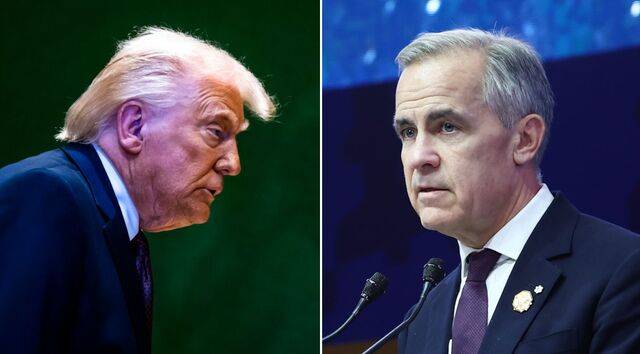 도널드 트럼프 미국 대통령과 마크 카니 캐나다 총리가 최근 다보스포럼에서 그린란드 매입 문제로 설전을 벌인 뒤 트럼프가 가자 평화위원회에서 캐나다 참여를 배제하고, 캐나다산에 ‘관세 폭탄’을 예고하는 등 오랜 우방이었던 양국 관계에 균열이 생기고 있다. EPA연합뉴스