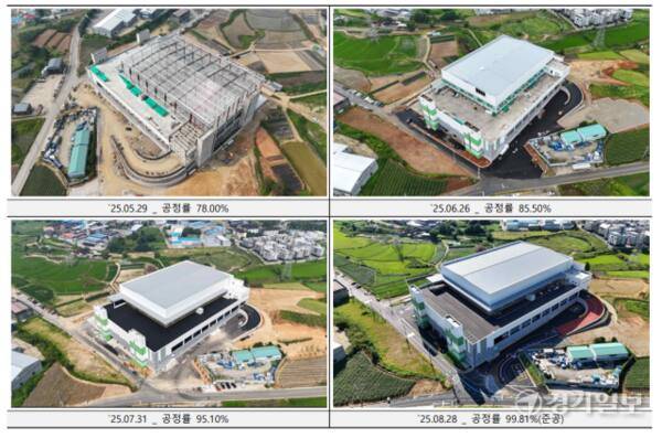 한국토지신탁과 물류창고 사업을 추진한 시행사인 어연로지스가 신탁사의 횡포로 도산 위기에 처했다며 대책을 호소하고 나섰다. 사진은 해당 물류창고 공정률 현황도. 어연로지스 제공