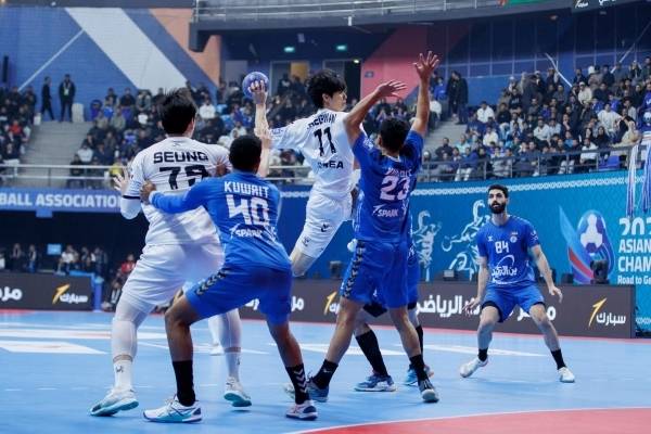 사진 제22회 아시아남자핸드볼선수권대회 한국과 쿠웨이트 경기 모습, 사진 제공=아시아핸드볼연맹