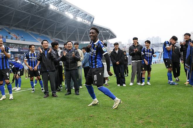 인천은 제르소(가운데)에 버금가는 윙포워드 보강이 이뤄져야 올해 목표인 K리그1 잔류 가능성을 높일 수 있다. 사진제공│한국프로축구연맹