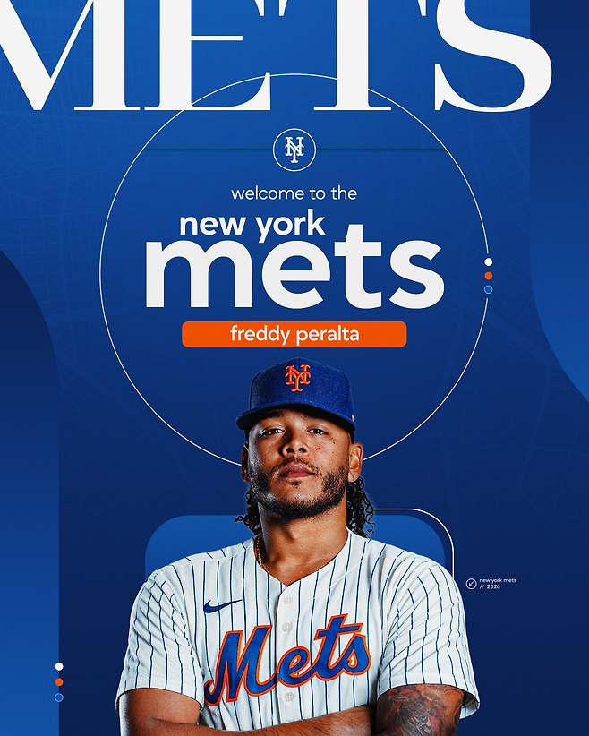 트레이드로 뉴욕 메츠에 이적한 프레디 페랄타. 메츠 SNS