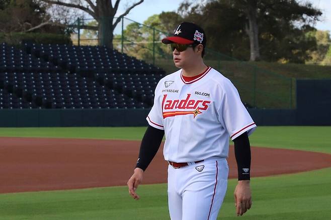 ▲ 올 시즌 최종 성적이 큰 관심을 모을 것으로 보이는 김재환 ⓒSSG랜더스