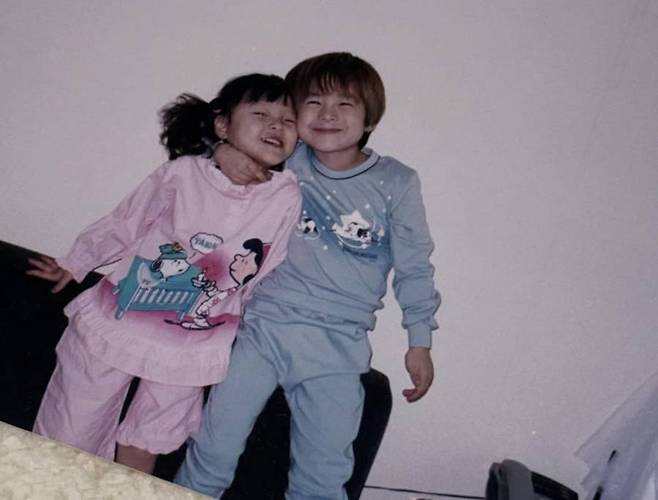 ▲ 문수아(왼쪽), 문빈. 출처| 문빈 SNS