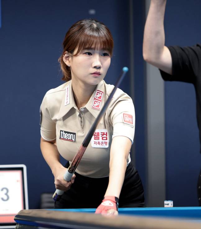 득점하고 있는 용현지. /사진=PBA 투어 제공