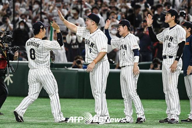 2023 월드베이스볼클래식(WBC) 대회 당시 일본 야구 대표팀의 모습. /AFPBBNews=뉴스1