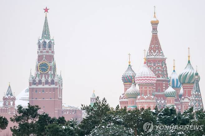 러시아 모스크바 크렘린과 성바실리성당 [타스 연합뉴스 자료사진. 재판매 및 DB 금지]