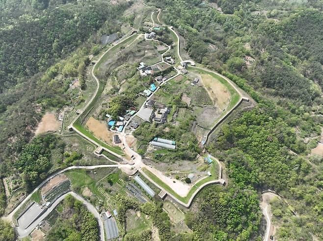 ▲ 장기읍성 드론 전경.