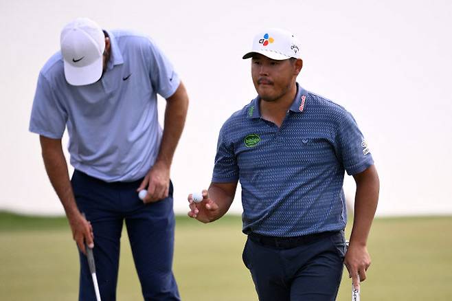 김시우(오른쪽)과 스코티 셰플러. (사진=AFPBBNews)