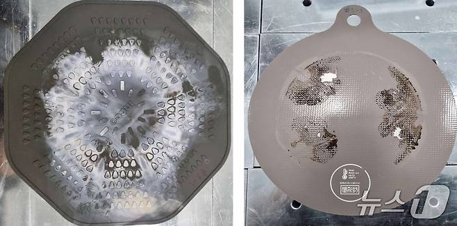 한국 소비자원이 공개한 국물 증발 후 가열 시 변형된 인덕션 보호매트 사진(한국소비자원 제공)/뉴스1 ⓒ News1