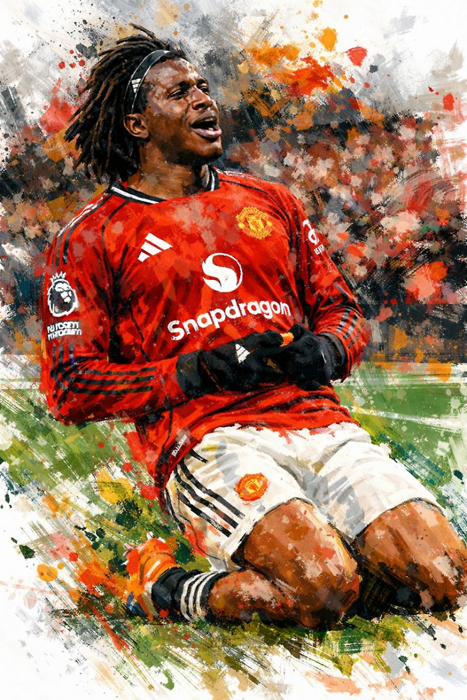 맨체스터 유나이티드 선수 파트리크 도르구. [사진 도르구 SNS 갈무리·챗GPT]