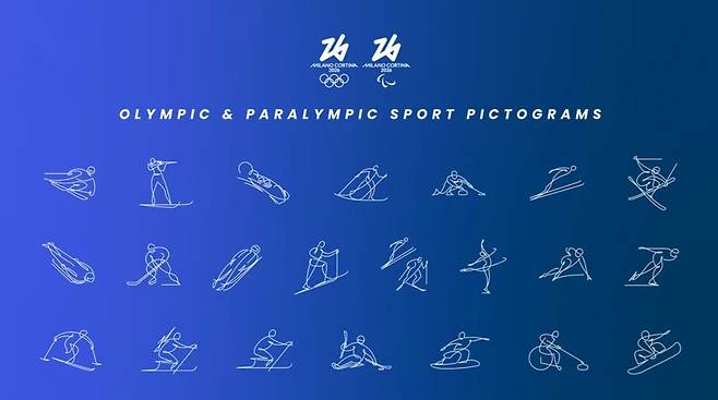 2026 밀라노·코르티나담페초 동계 올림픽 픽토그램 [국제올림픽위원회 화면캡처]